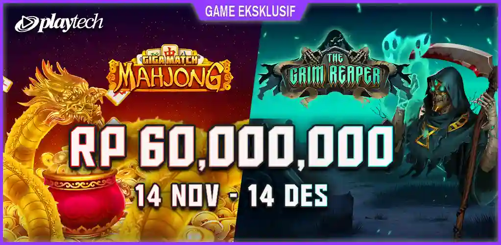 Game Eksklusif Playtech untuk Giga Match Mahjong dan The Grim Reaper