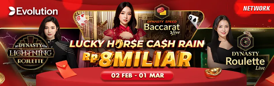Lucky Horse Cash Rain oleh Evolution Gaming